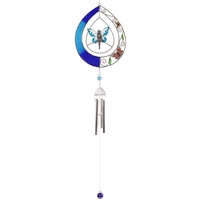 Fairy and Butterfly Wind Chime - Metal Tubes - Feng Shui - Home Decor - 82cm