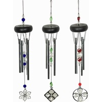 Glitzie Bead Wind Chime - Metal Tubes - Feng Shui - Home Décor - 35cm