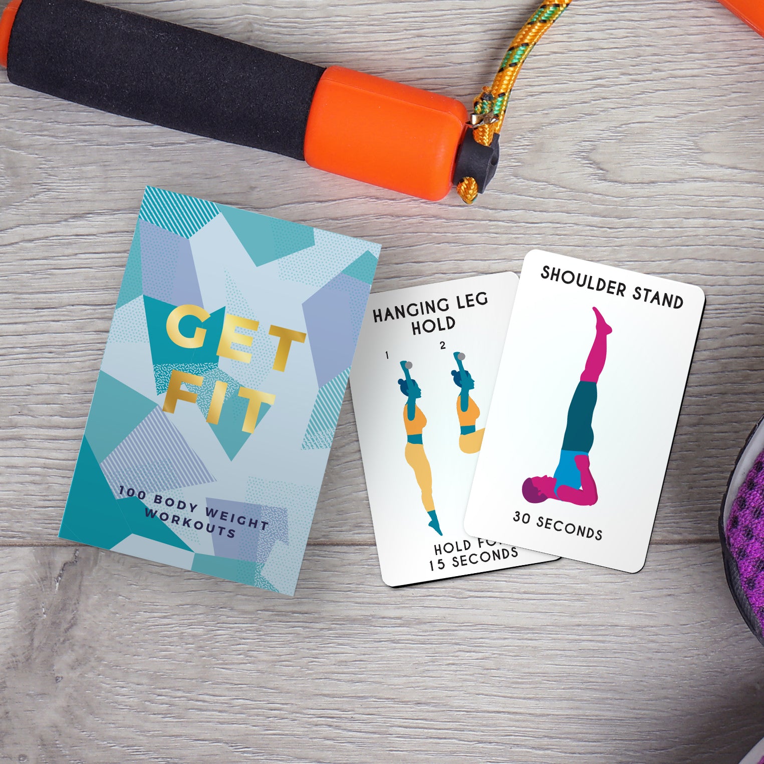 Buy 100 Get Fit Exercises Cards - MyDeal Australia