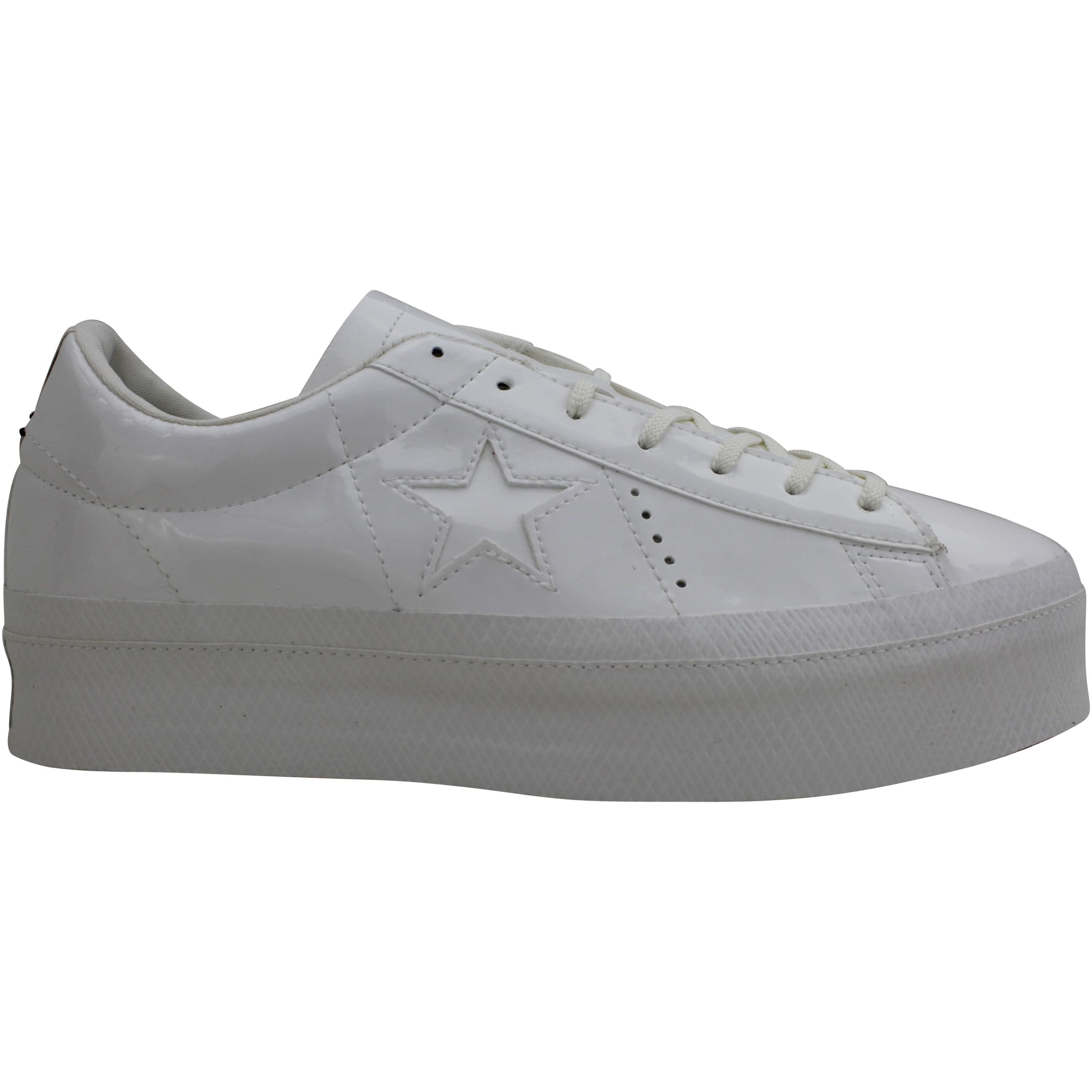 converse one star platform vintage white