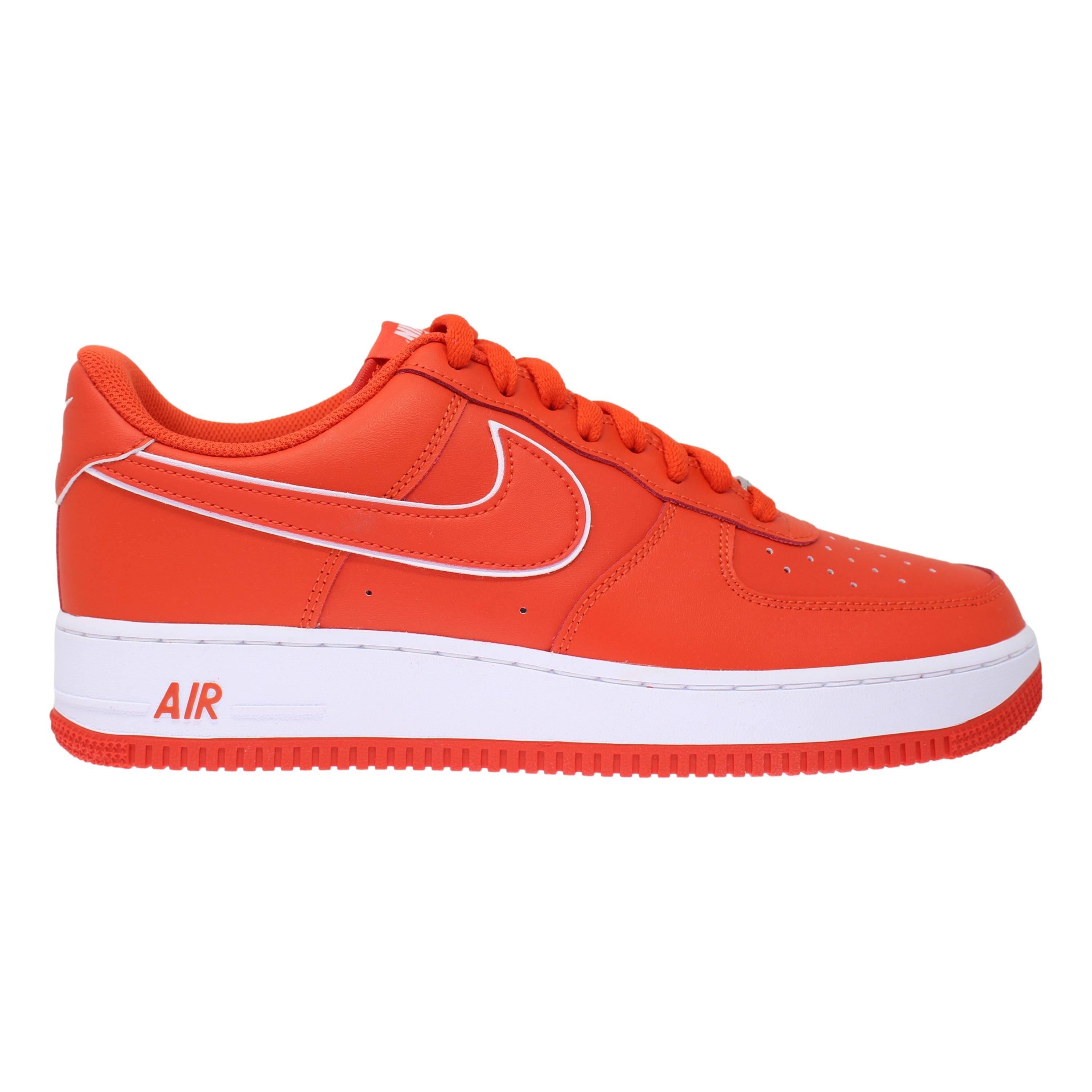 Mens red and white air best sale force ones