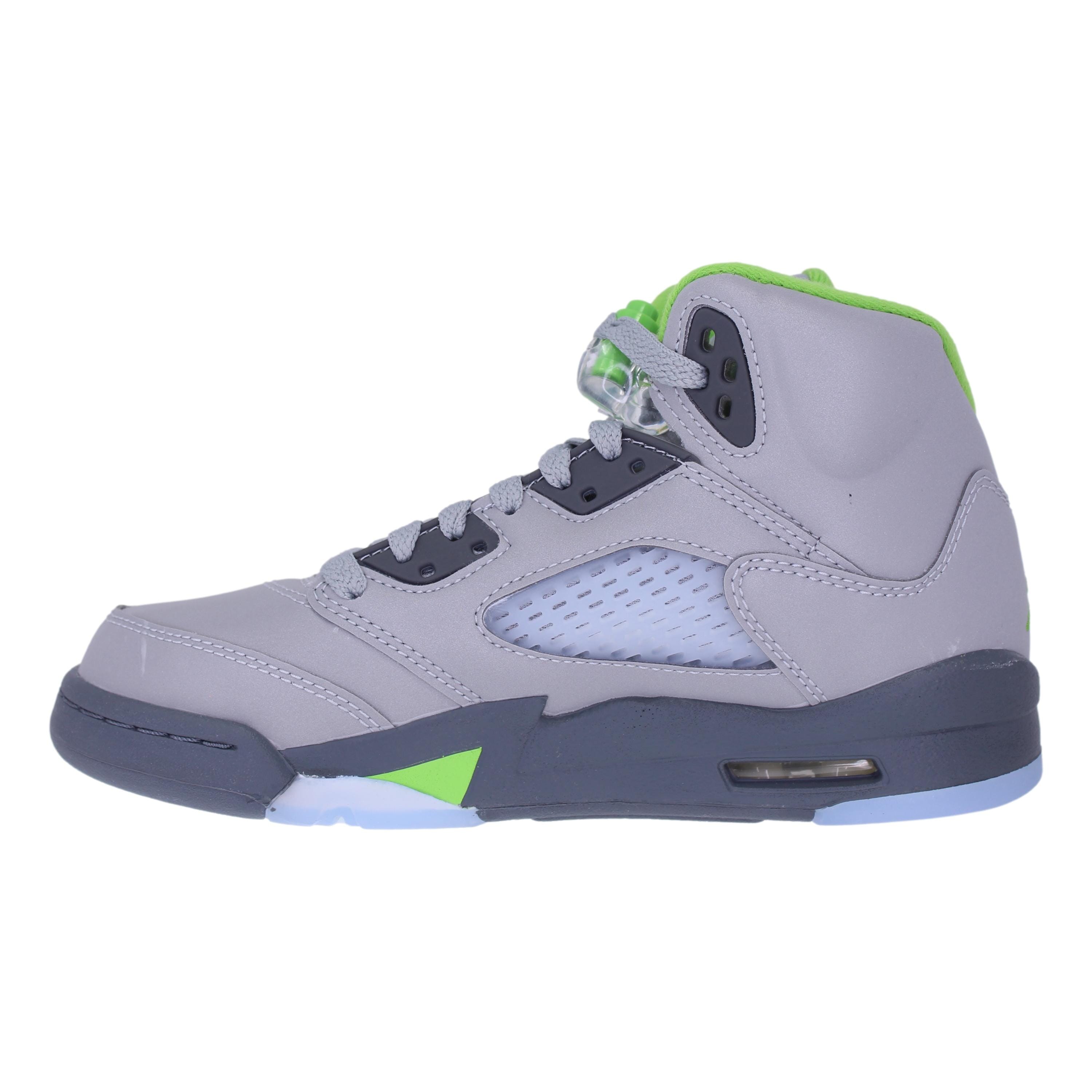 Grey and green hot sale jordan 5