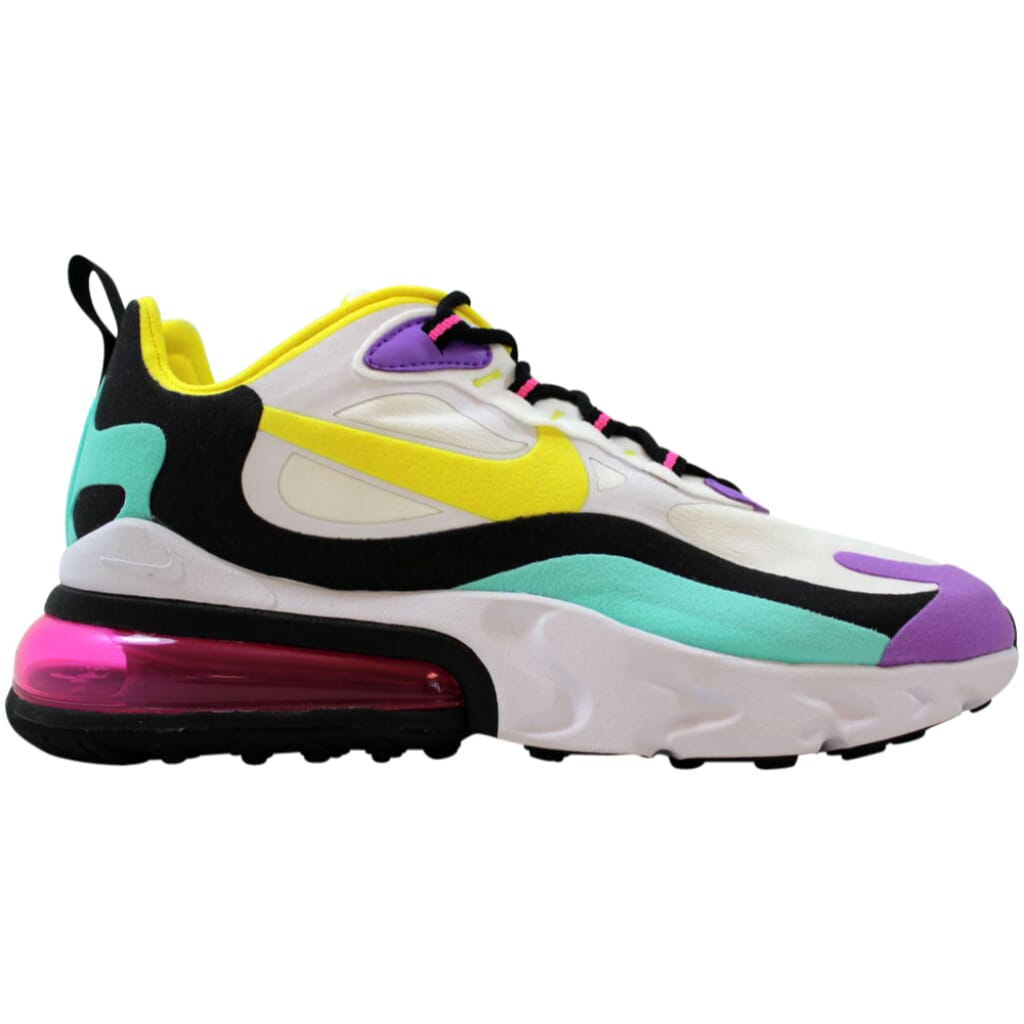 Nike air max 270 react white dynamic yellow sale