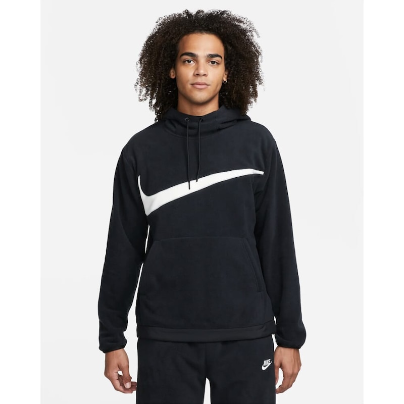 Buy Nike Club Fleece+ Winterized Pullover Hoodie Black/White DQ4896-010 ...