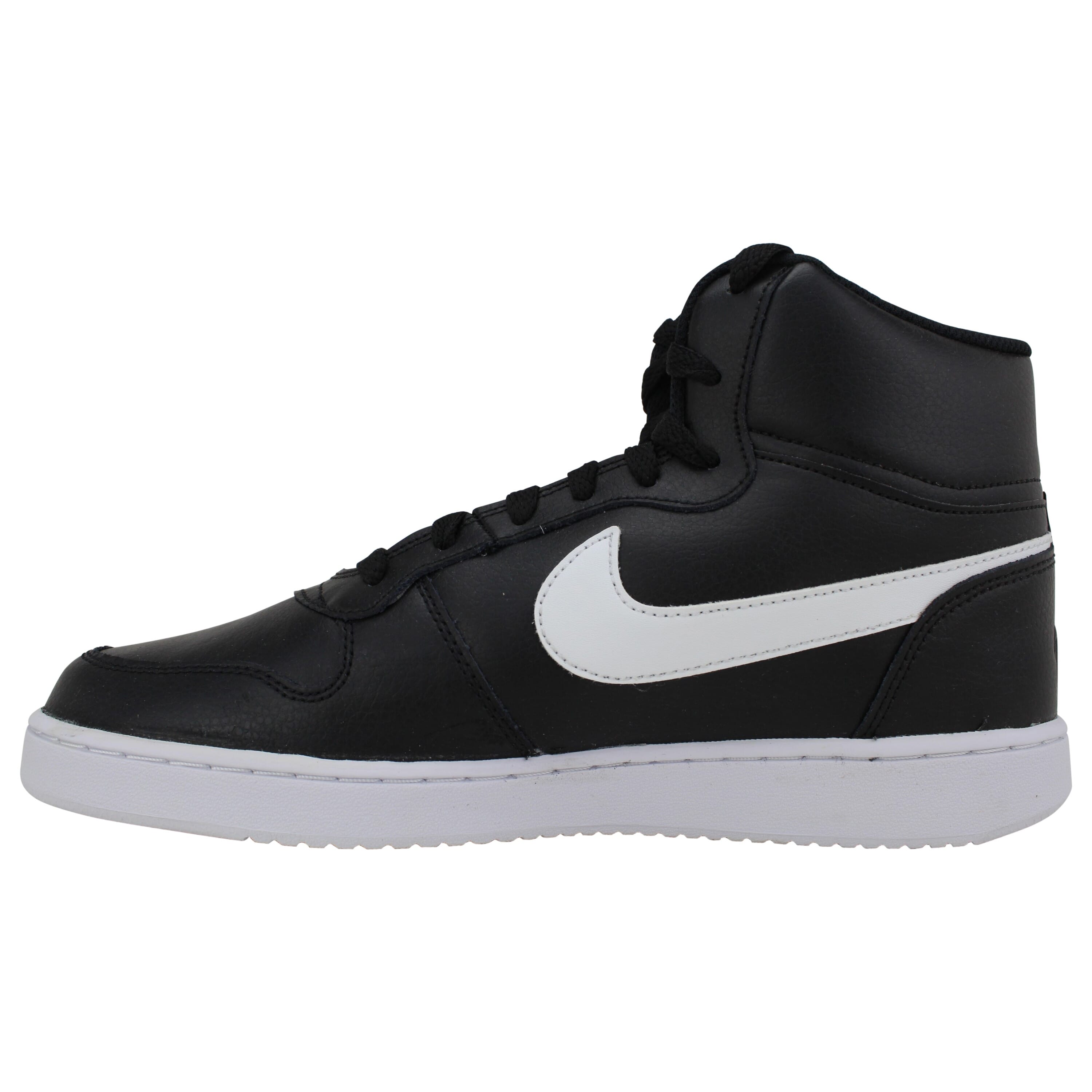 Nike ebernon mid black hotsell and white