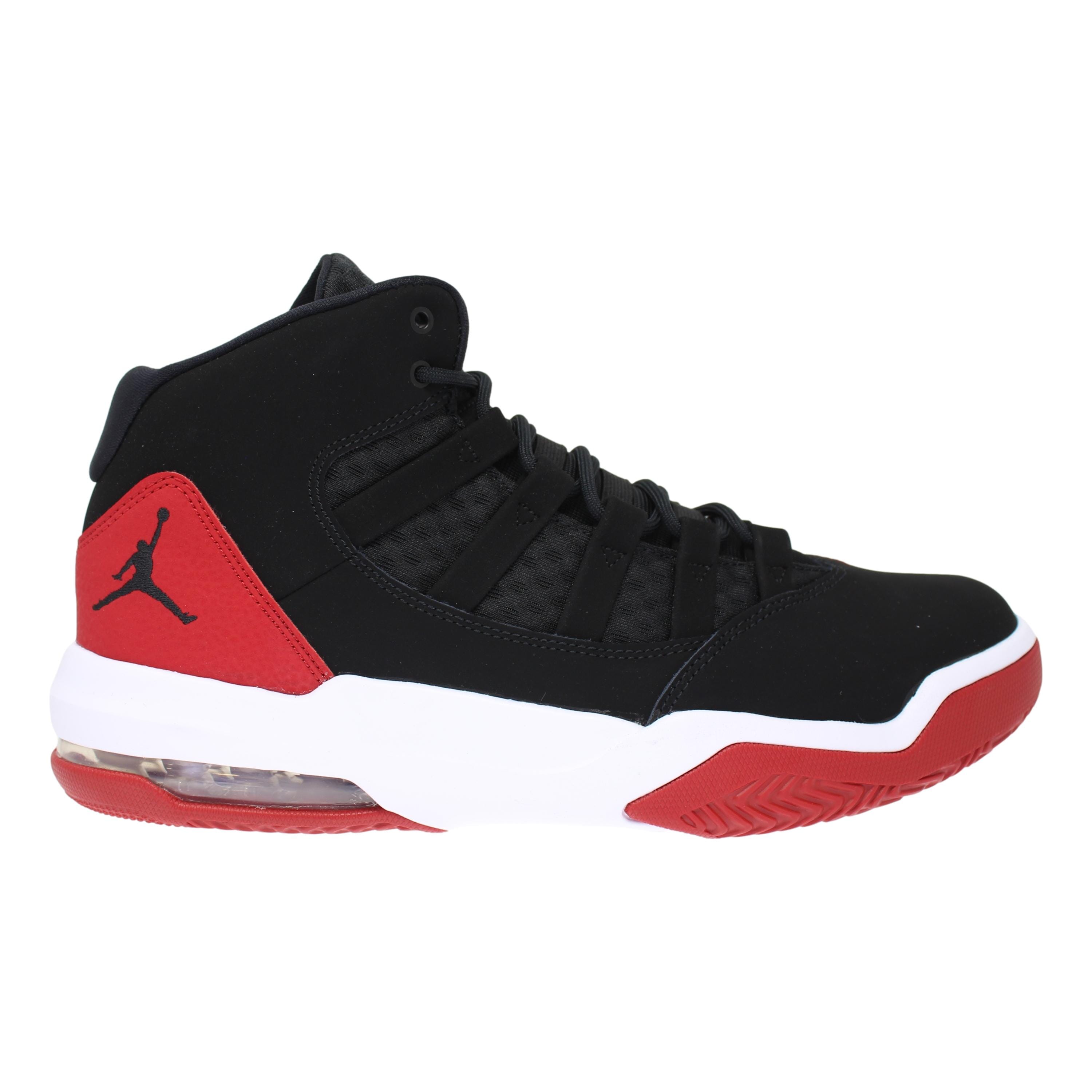 jordan max aura black white red
