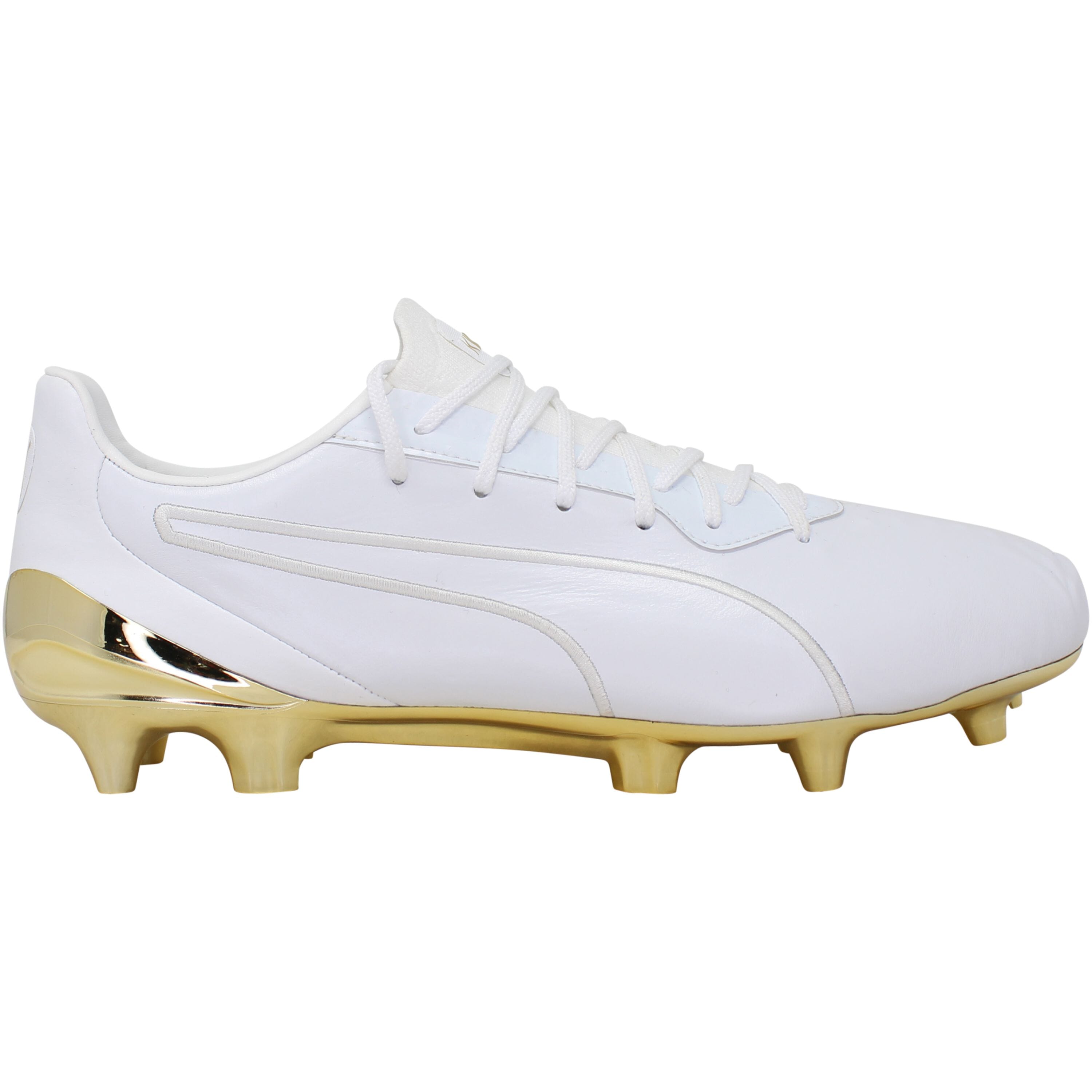 puma king platinum white and gold