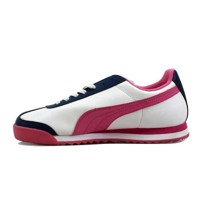 Buy Puma Roma Basic Jr White/Pink-Dark Denim Grade-School 354259 09 ...
