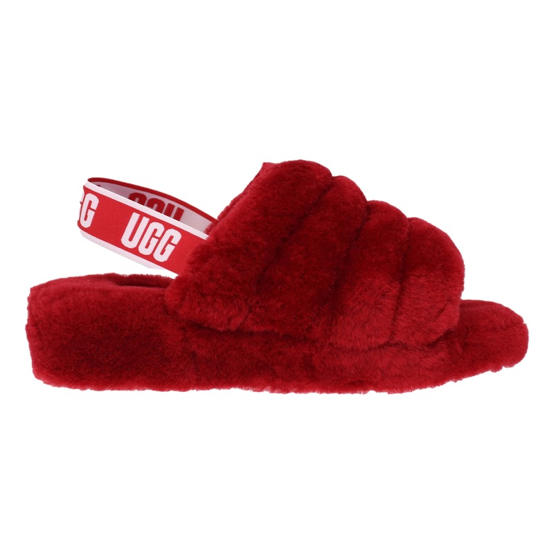 Buy UGG Fluff Yeah Slide Red Ribbon 1095119-RBRD Women's - MyDeal