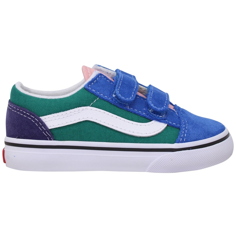 Buy Vans Old Skool V Blue/GreenWhite VN000D3Y9EJ Toddler MyDeal