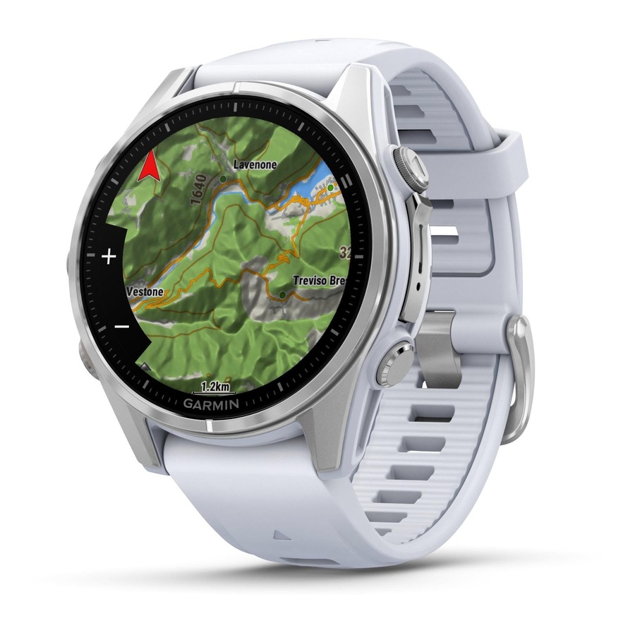 Garmin fenix 8 - 43mm AMOLED Silver with Whitestone band