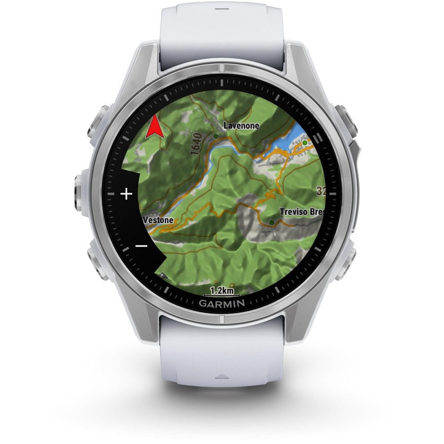 Garmin fenix 8 - 43mm AMOLED Silver with Whitestone band