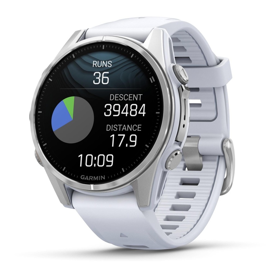 Garmin fenix 8 - 43mm AMOLED Silver with Whitestone band