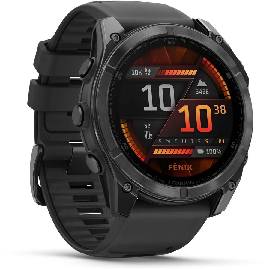 Garmin fenix 8 - 51mm AMOLED Slate gray with black silicone band