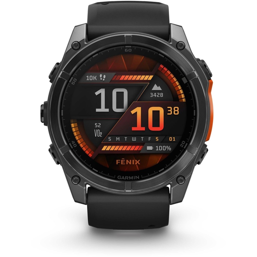Garmin fenix 8 - 51mm AMOLED Slate gray with black silicone band