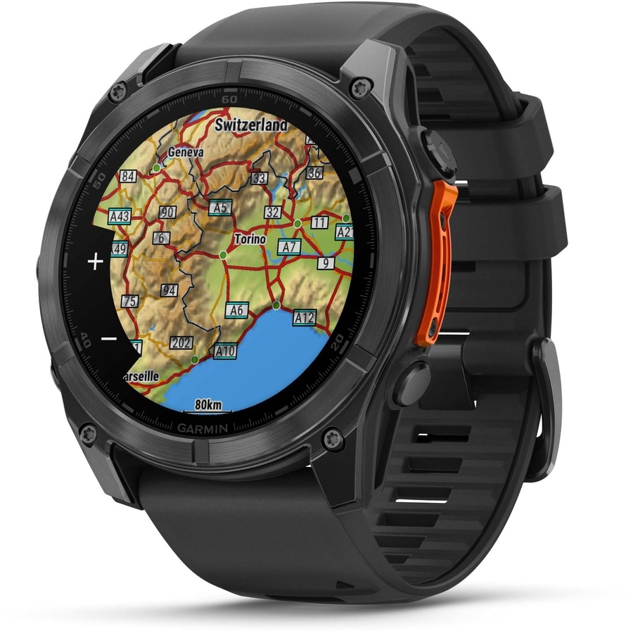 Garmin fenix 8 - 51mm AMOLED Slate gray with black silicone band