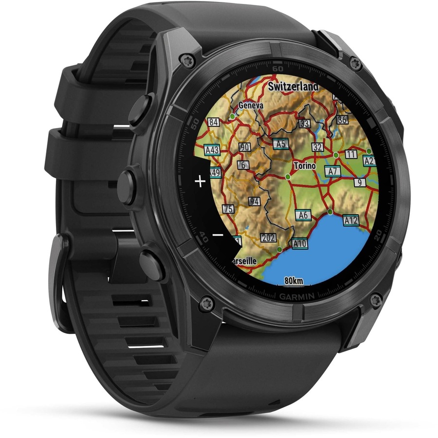 Garmin fenix 8 - 51mm AMOLED Slate gray with black silicone band