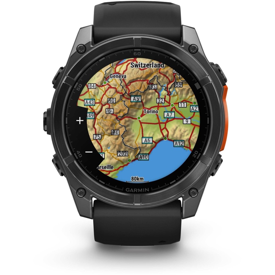 Garmin fenix 8 - 51mm AMOLED Slate gray with black silicone band