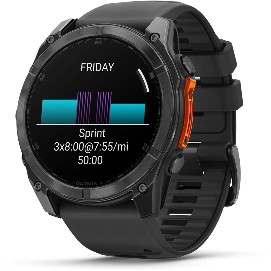 Garmin fenix 8 - 51mm AMOLED Slate gray with black silicone band