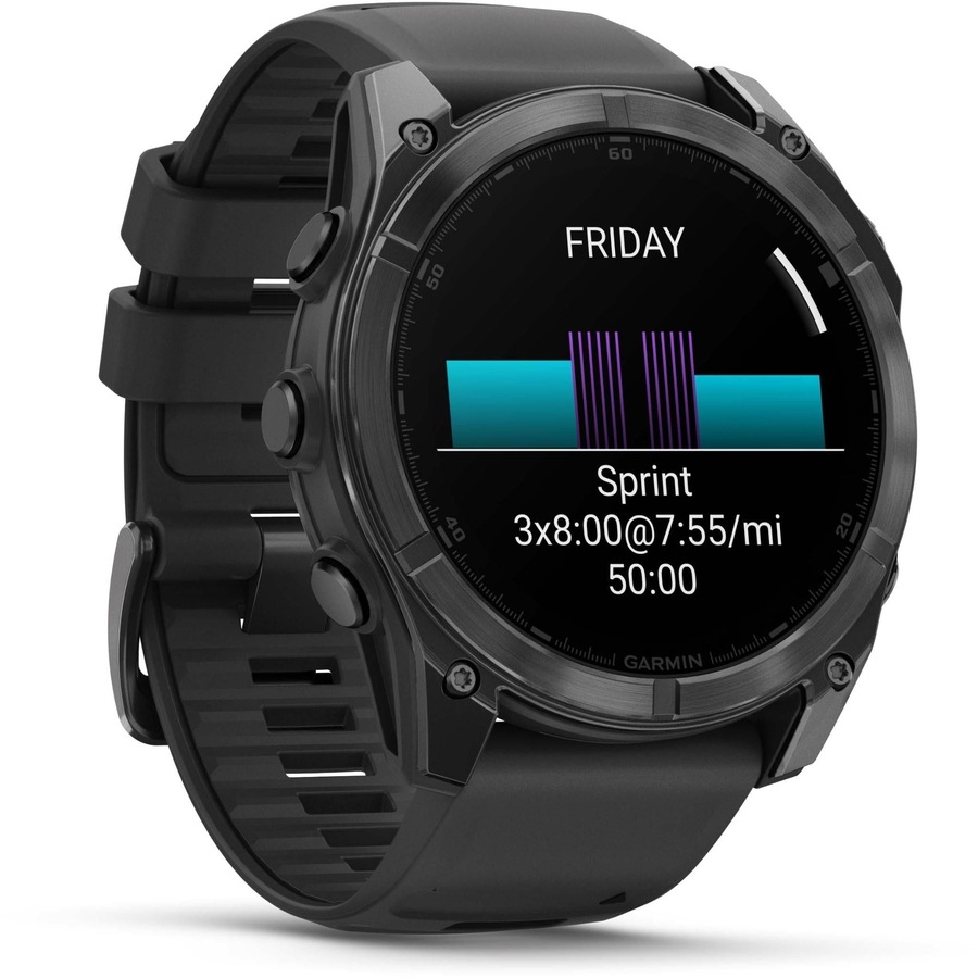 Garmin fenix 8 - 51mm AMOLED Slate gray with black silicone band