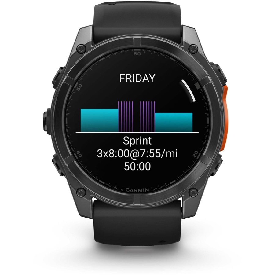 Garmin fenix 8 - 51mm AMOLED Slate gray with black silicone band