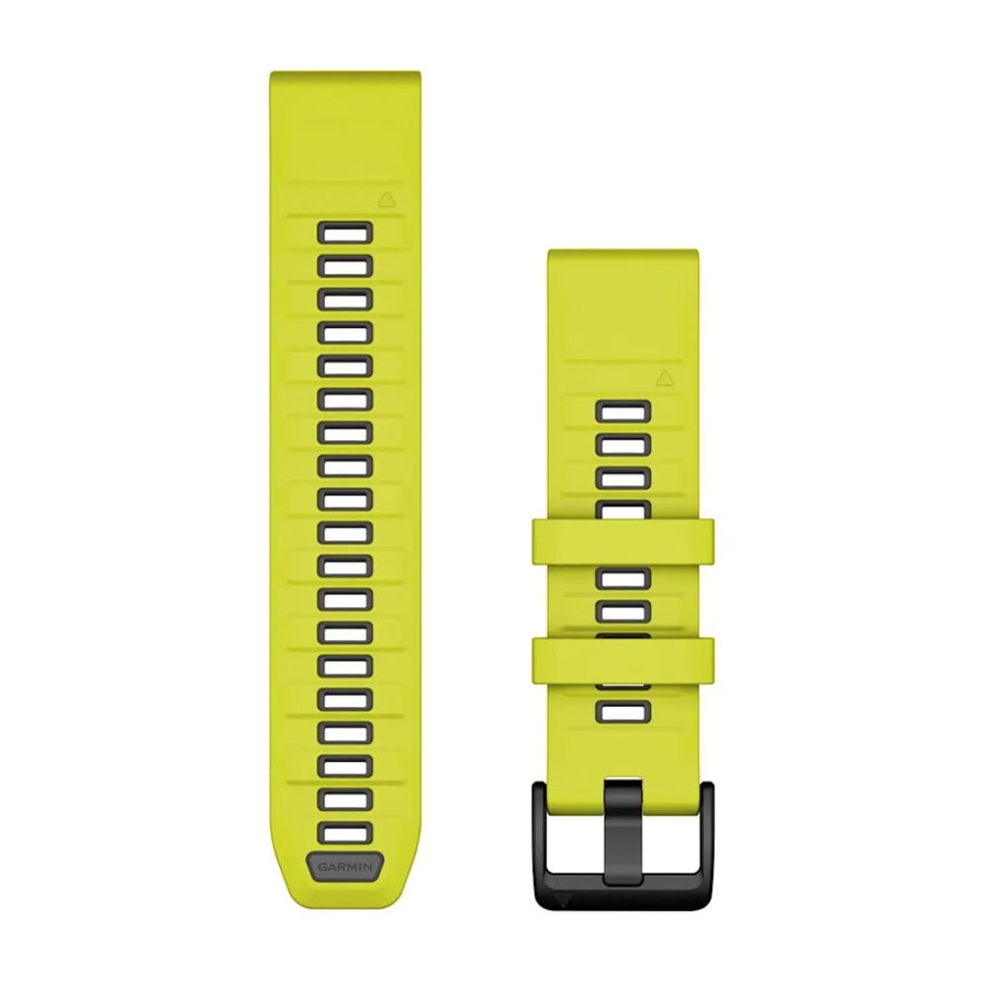 Garmin QuickFit 22 - Amp Yellow / Graphite Silicone Band