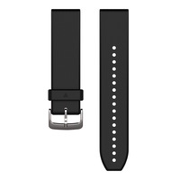 Garmin QuickFit 22 - Black Silicone/Silver Band