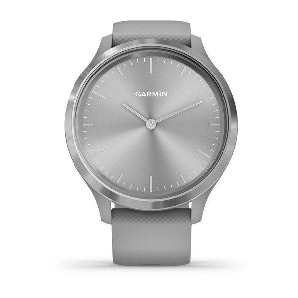 Garmin vivomove 3 - Sport (44mm) - Silver Stainless Steel Bezel with Powder Gray Case and Silicone Band