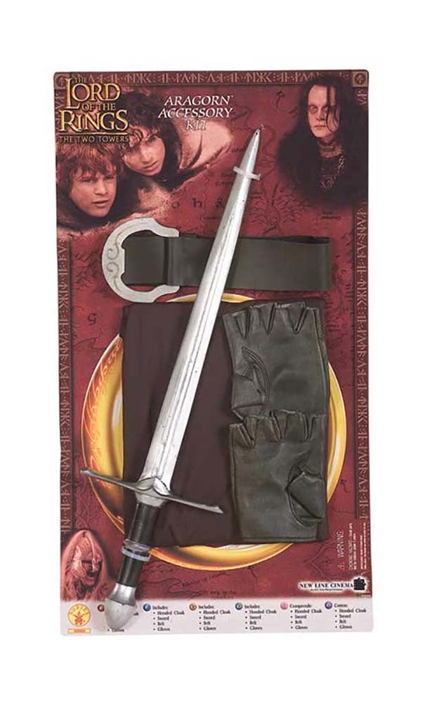 Lord of The Rings Aragorn Child Accessory Kit Cloak Sword for sale online 