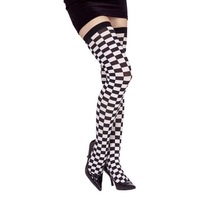 Checkered Thigh High Adult Stockings