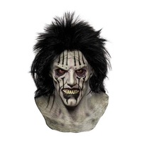 Death Heavy Metal Deluxe Halloween Mask with Hair