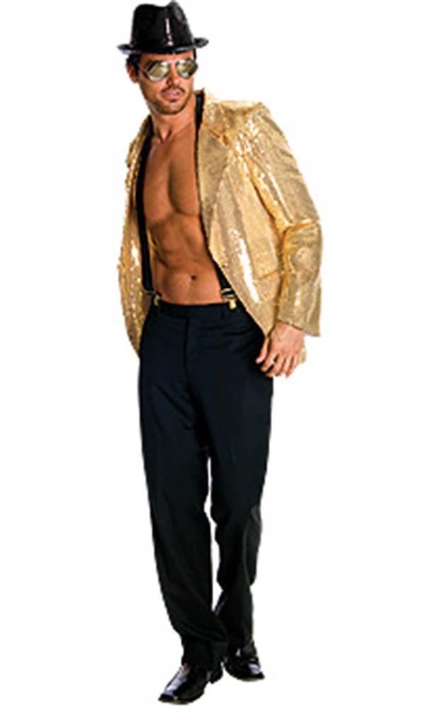 Men's Sequin Jacket- Gold