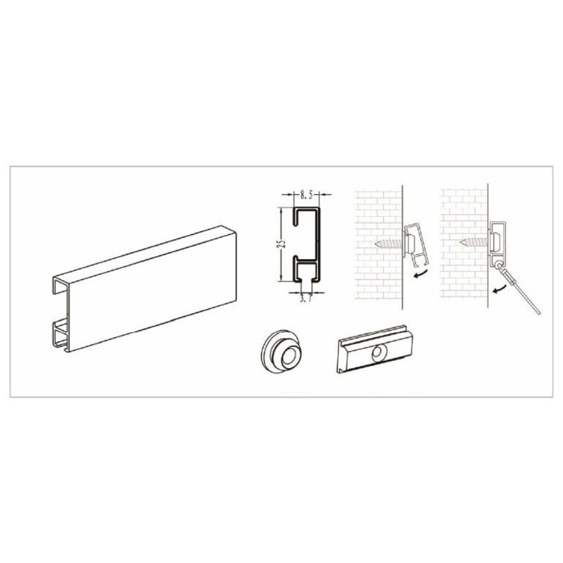 Buy Art Gallery Picture Hanging System Display Track System All in