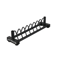 ATTIVO Horizontal Plate Storage Rack and Olympic Bar Rack Organiser