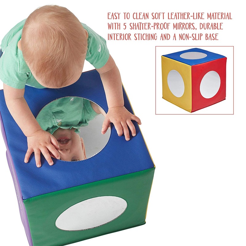 Buy Baby Toddler Large Soft Foam Block Mirror Cube Foam Sensory Toy