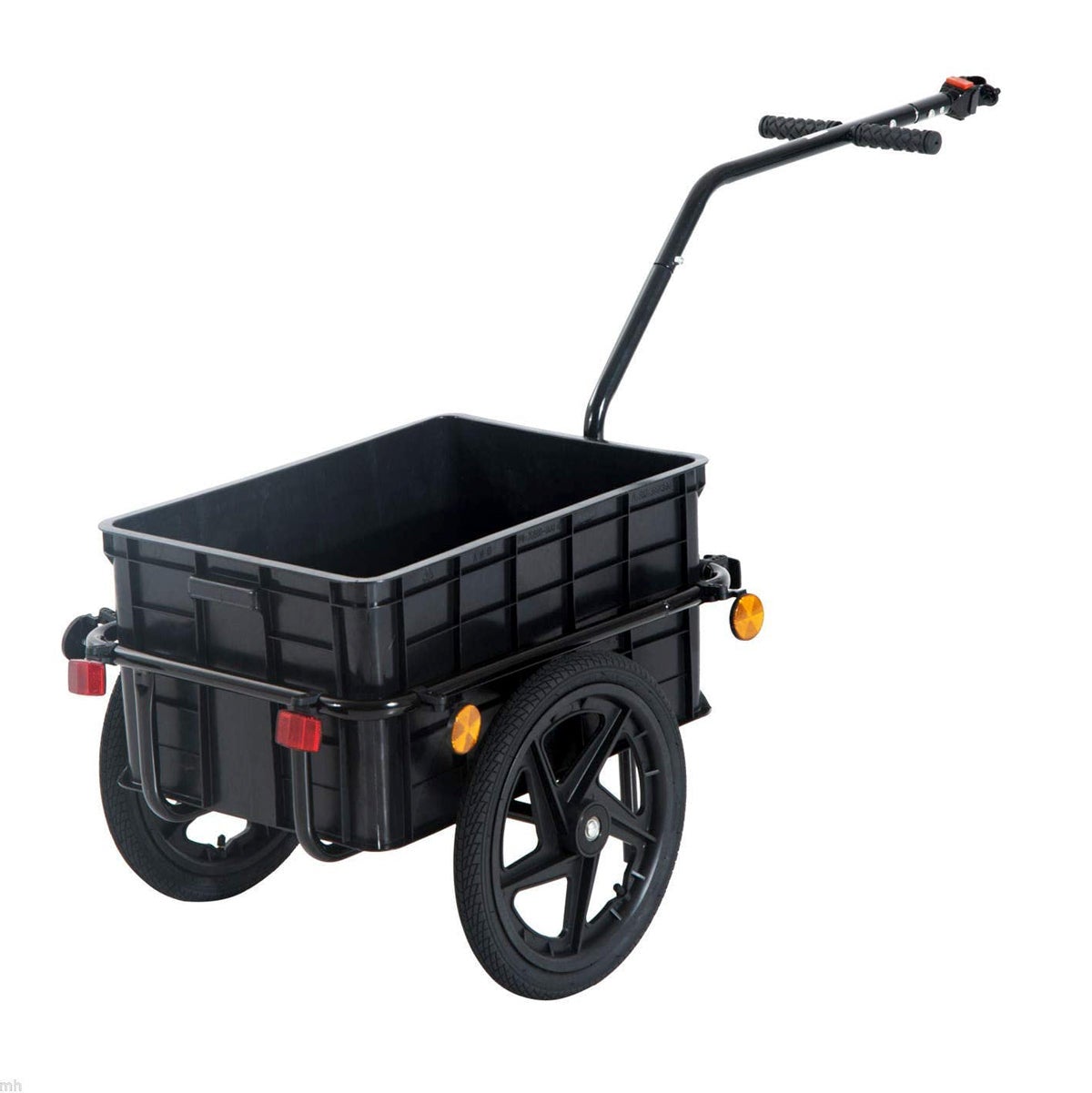 Bicycle Cargo Trailer with Removable Box and Waterproof Cover, Bike Wagon Trailer with Two 16inch Wheels