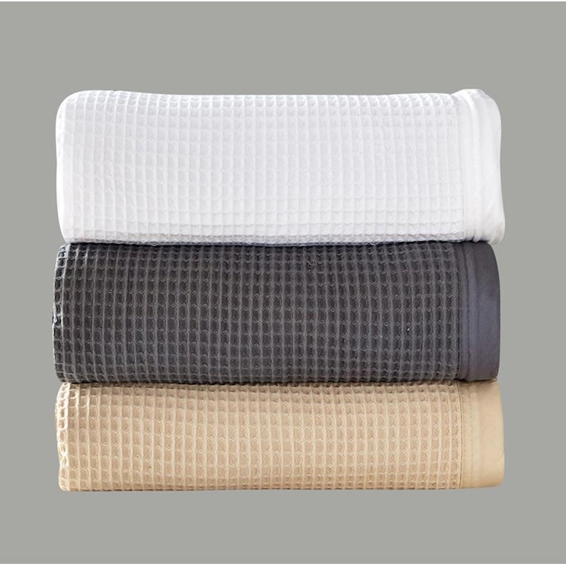 Buy 100 Cotton 350gsm Beige Waffle Blanket MyDeal