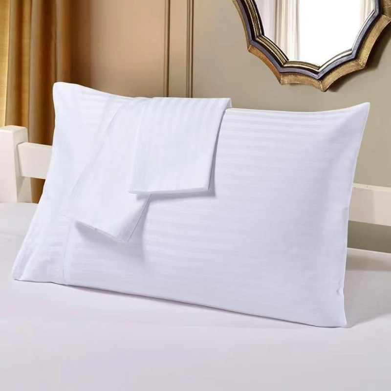 Buy 10pcs 500tc Cotton Sateen Striped White Pillow slips pillowcases