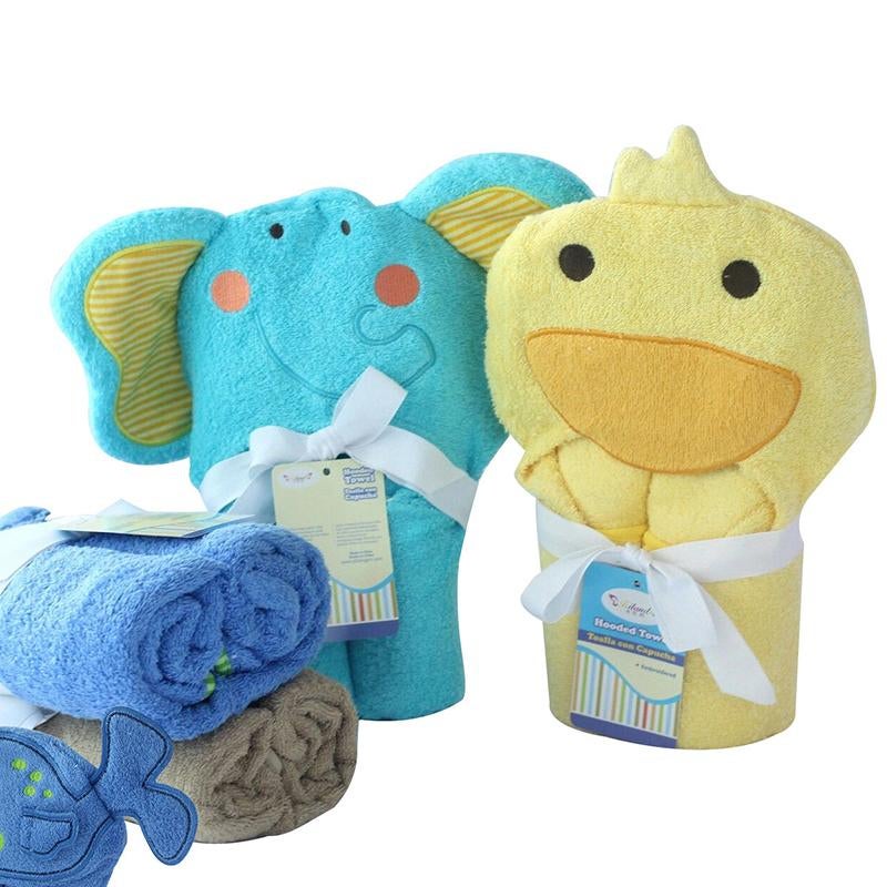 350GSM 100% cotton Baby Hooded Towel in 4 Cute Animal designs