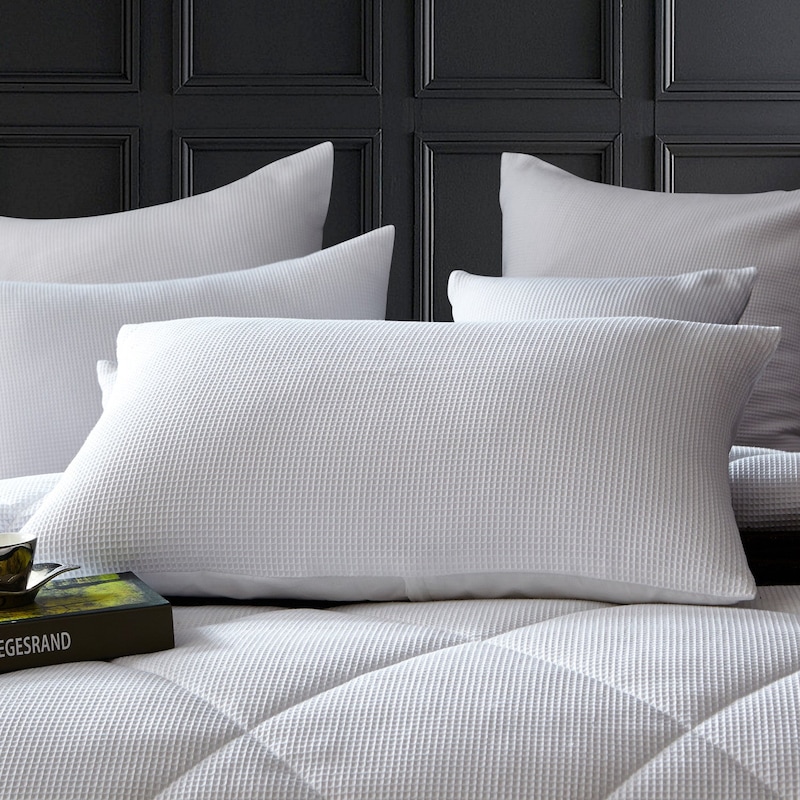 7pcs 100 Cotton White Waffle Comforter Set Buy Quilts & Duvets 0785459671796
