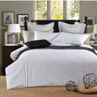 10pcs 500tc Cotton Sateen Striped White Pillow slips pillowcases