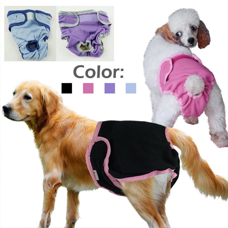 Buy Female Sanitary Dog Nappy Underpants Diaper Pants Plain Colours M L XL MyDeal