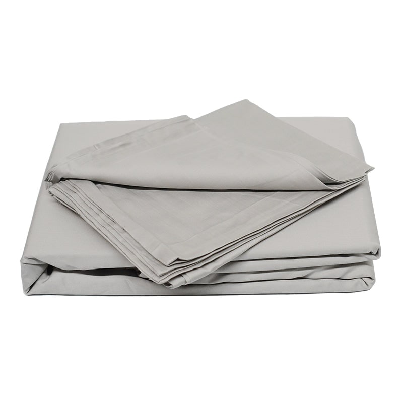 Buy Light Grey 500TC Tencel Lyocell Quilt Doona Cover Set - MyDeal