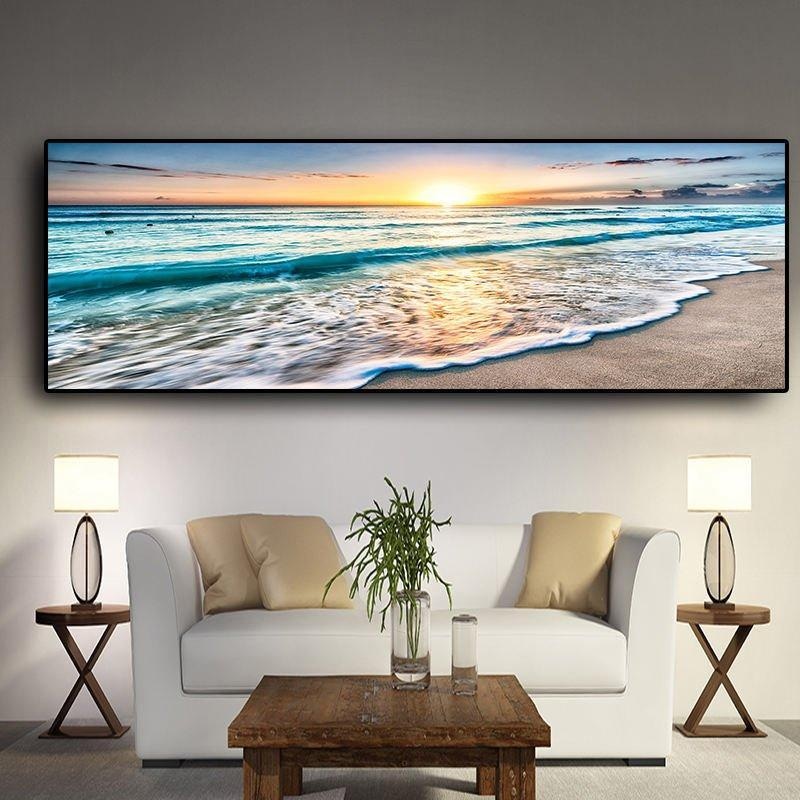 Buy Sunset Print On Canvas (50x150cm) - MyDeal