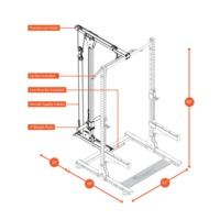 Lat Attachment for Y120 Rugged Series Half Rack (Rack Not Included)