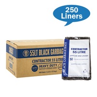 Contractor 55Lt Black Bin Liner