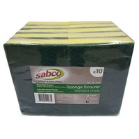Sabco 10 X Sponge & Scourer Green and Yellow