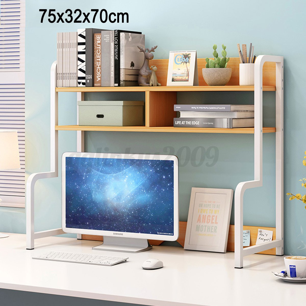 Desk hutch storage on sale shelf unit organizer