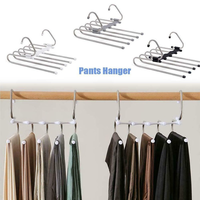 Buy 5 in 1 Multifunctional Pants rack StainlessSteel Wardrobe Magic