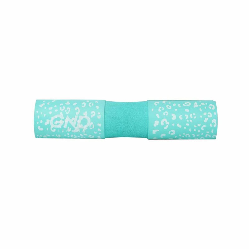 GND Barbell Pad // Aqua Leopard Print - Fitness World Wide